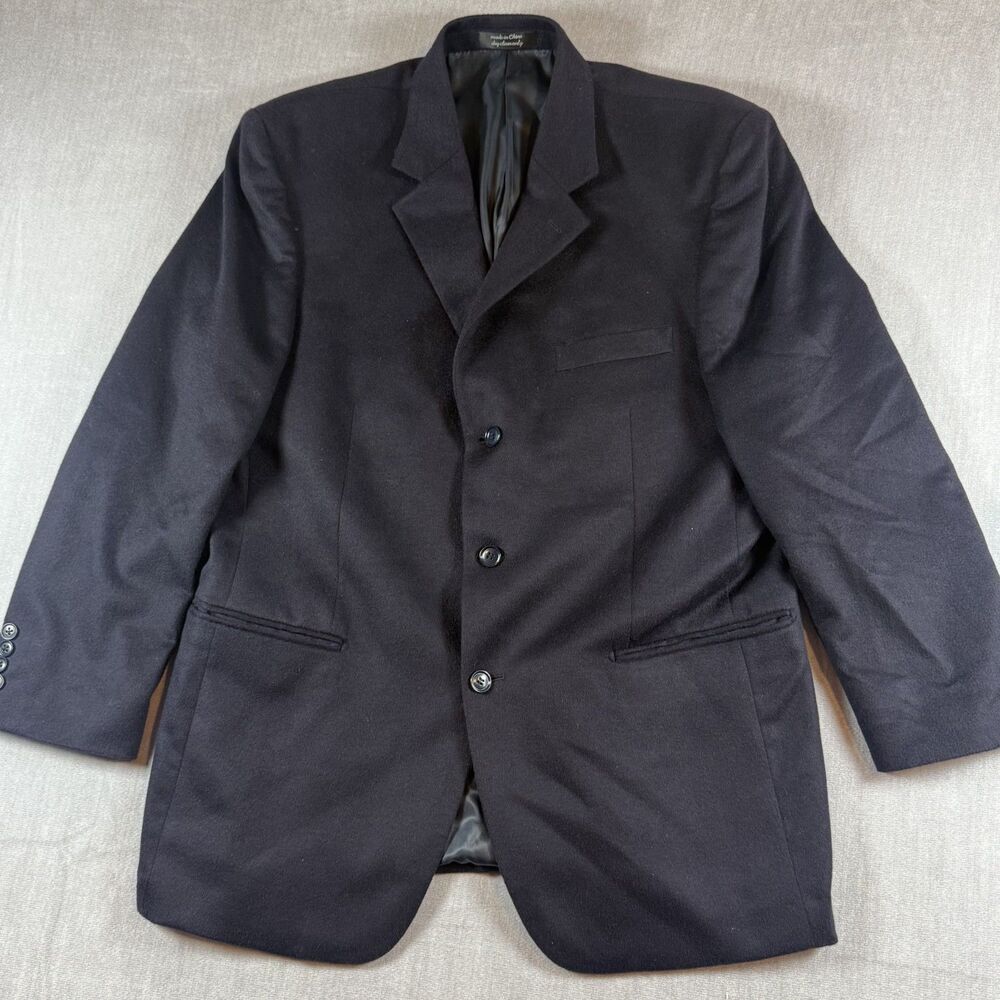 Vintage Andrew Fezza Mens Sport Coat 42R 100% Cashmere Blazer Jacket